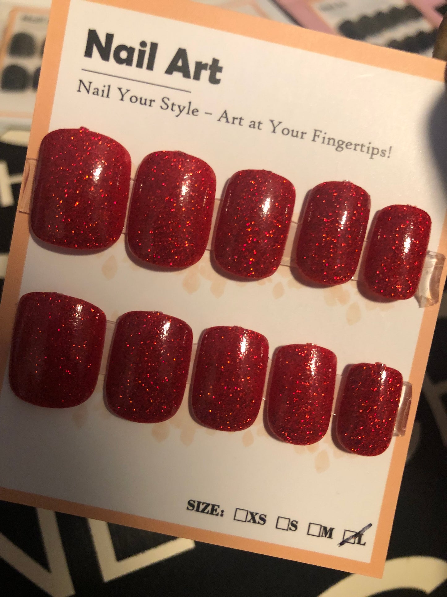 Cherry Red Glittery Shorties