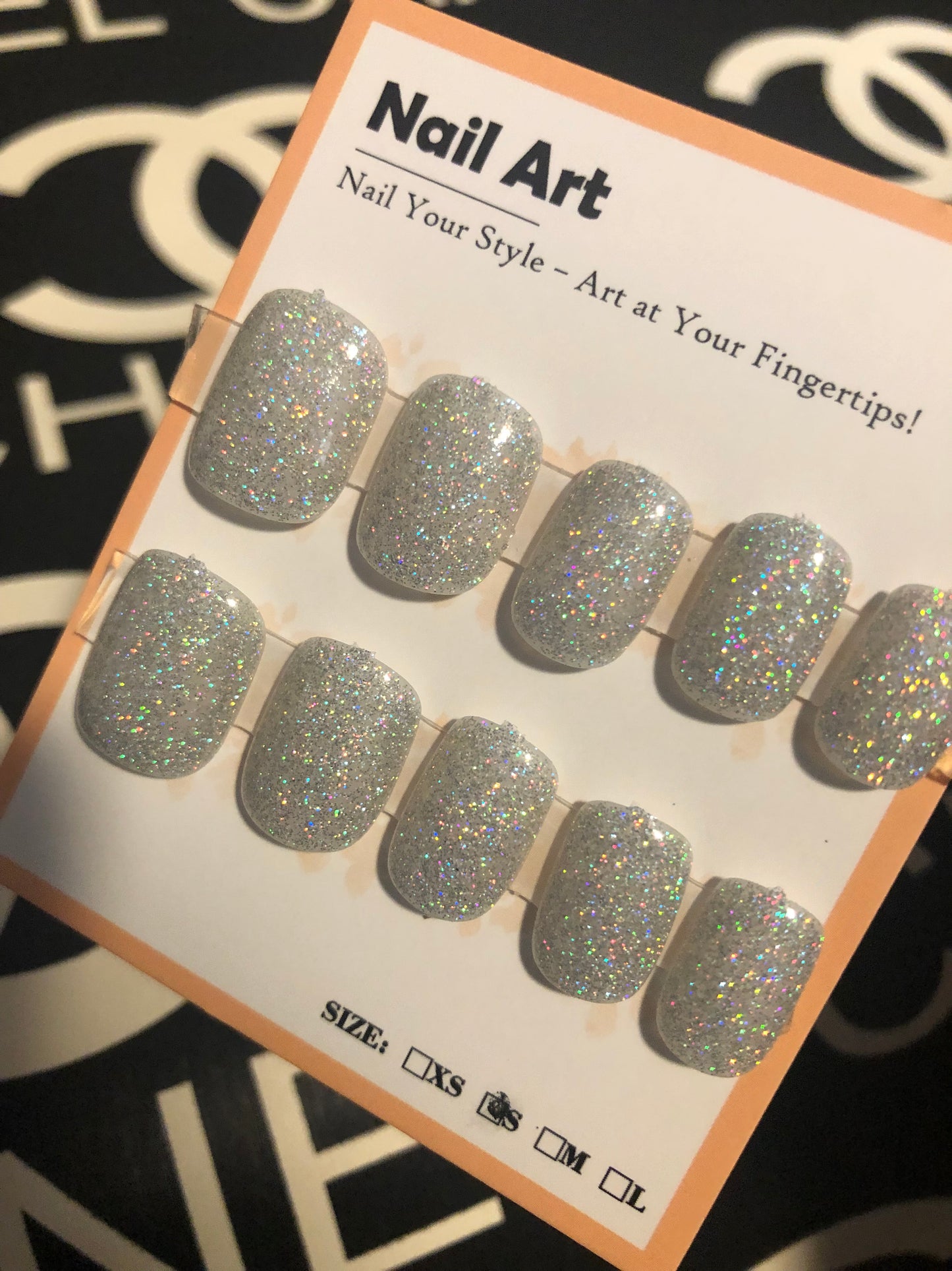 Silver Glittery Square Shorties
