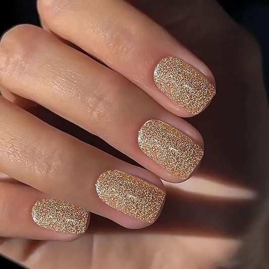 Gold Glittery Square Shorties