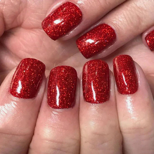 Cherry Red Glittery Shorties