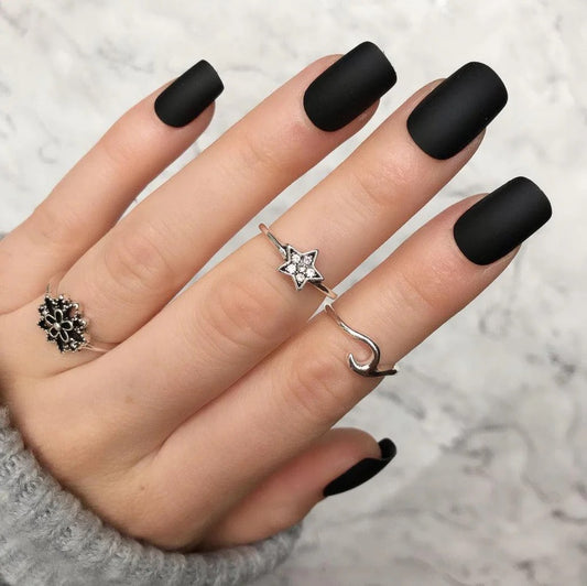 Black Matte Short Squares
